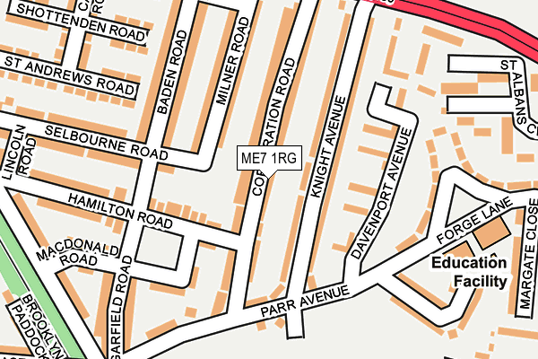 ME7 1RG map - OS OpenMap – Local (Ordnance Survey)