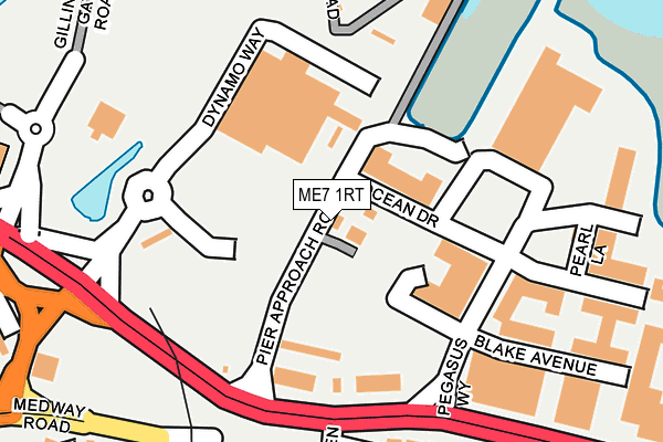 ME7 1RT map - OS OpenMap – Local (Ordnance Survey)