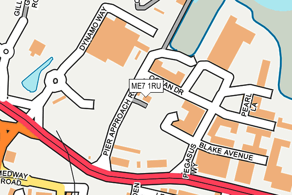 ME7 1RU map - OS OpenMap – Local (Ordnance Survey)