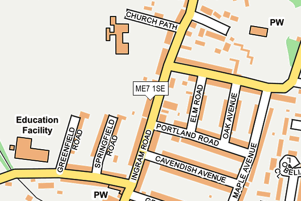 ME7 1SE map - OS OpenMap – Local (Ordnance Survey)