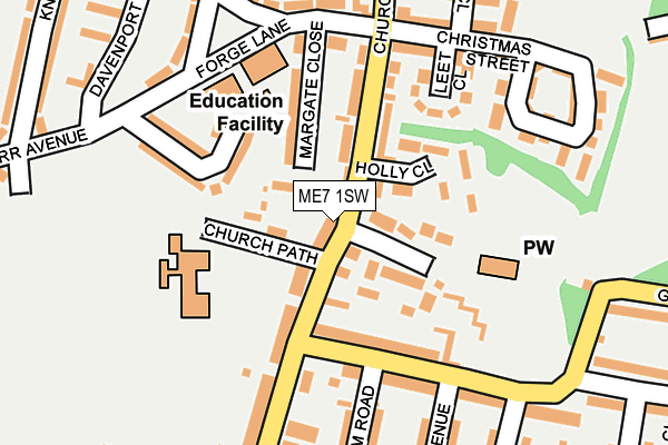 ME7 1SW map - OS OpenMap – Local (Ordnance Survey)