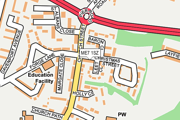 ME7 1SZ map - OS OpenMap – Local (Ordnance Survey)
