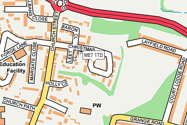 ME7 1TD map - OS OpenMap – Local (Ordnance Survey)