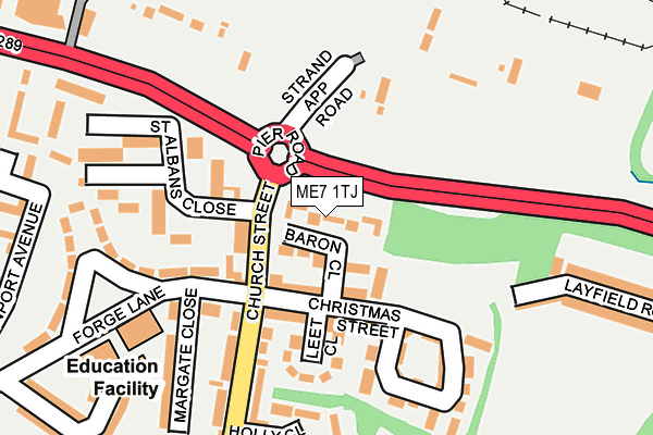 ME7 1TJ map - OS OpenMap – Local (Ordnance Survey)