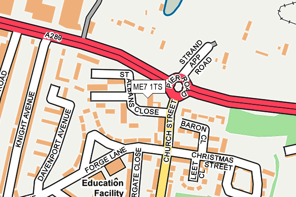 ME7 1TS map - OS OpenMap – Local (Ordnance Survey)