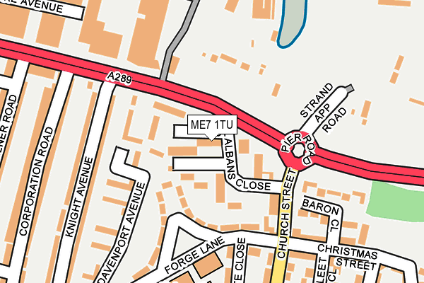 ME7 1TU map - OS OpenMap – Local (Ordnance Survey)