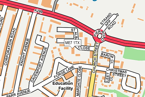 ME7 1TX map - OS OpenMap – Local (Ordnance Survey)