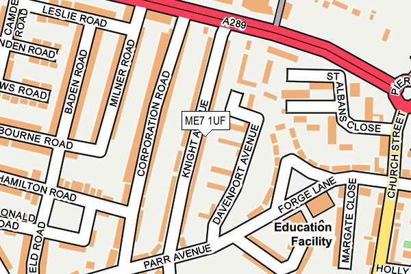 ME7 1UF map - OS OpenMap – Local (Ordnance Survey)