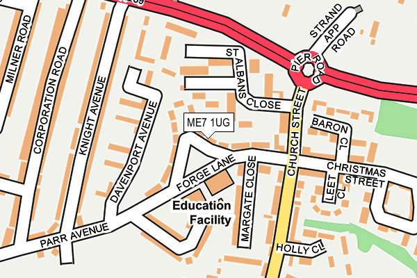 ME7 1UG map - OS OpenMap – Local (Ordnance Survey)