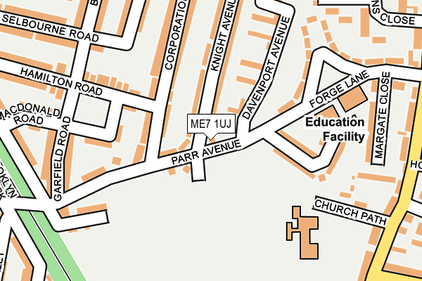 ME7 1UJ map - OS OpenMap – Local (Ordnance Survey)