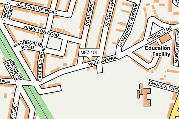ME7 1UL map - OS OpenMap – Local (Ordnance Survey)