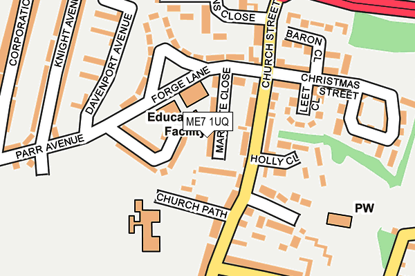 ME7 1UQ map - OS OpenMap – Local (Ordnance Survey)