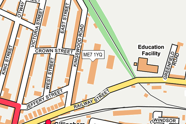 ME7 1YQ map - OS OpenMap – Local (Ordnance Survey)