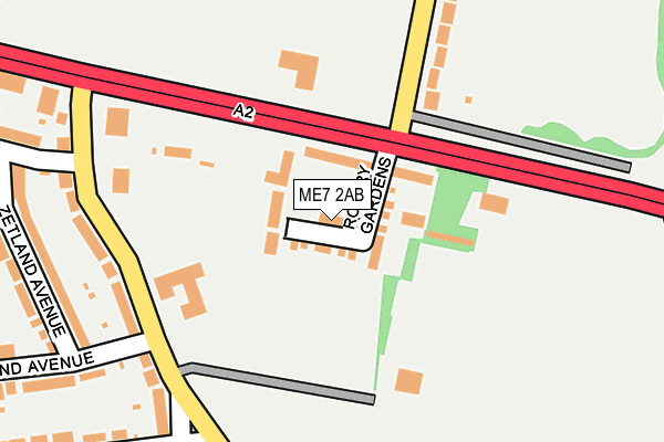 ME7 2AB map - OS OpenMap – Local (Ordnance Survey)