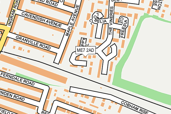 ME7 2AD map - OS OpenMap – Local (Ordnance Survey)