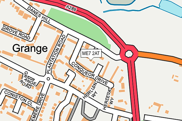 ME7 2AT map - OS OpenMap – Local (Ordnance Survey)