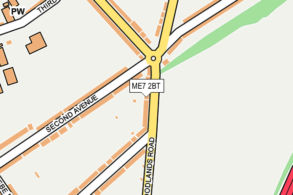 ME7 2BT map - OS OpenMap – Local (Ordnance Survey)