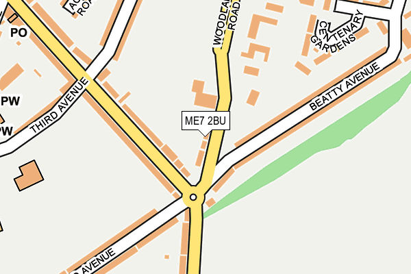 ME7 2BU map - OS OpenMap – Local (Ordnance Survey)