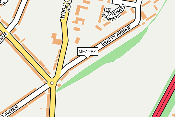ME7 2BZ map - OS OpenMap – Local (Ordnance Survey)