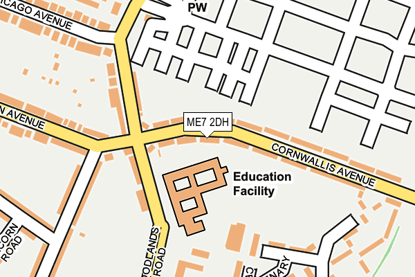 ME7 2DH map - OS OpenMap – Local (Ordnance Survey)