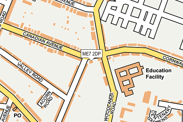 ME7 2DP map - OS OpenMap – Local (Ordnance Survey)