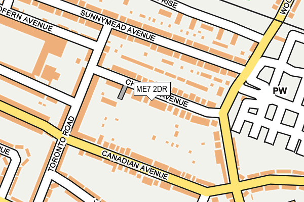 ME7 2DR map - OS OpenMap – Local (Ordnance Survey)