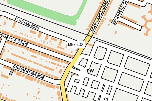 ME7 2DX map - OS OpenMap – Local (Ordnance Survey)