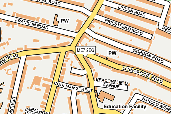 ME7 2EG map - OS OpenMap – Local (Ordnance Survey)