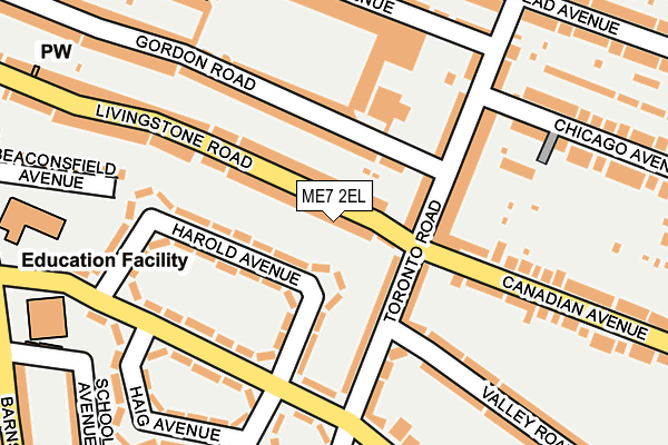 ME7 2EL map - OS OpenMap – Local (Ordnance Survey)