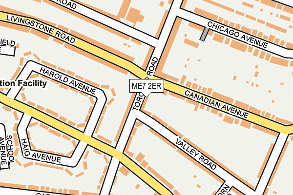 ME7 2ER map - OS OpenMap – Local (Ordnance Survey)