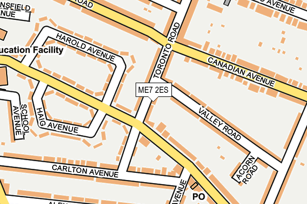 ME7 2ES map - OS OpenMap – Local (Ordnance Survey)