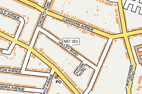 ME7 2EU map - OS OpenMap – Local (Ordnance Survey)