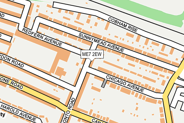 ME7 2EW map - OS OpenMap – Local (Ordnance Survey)