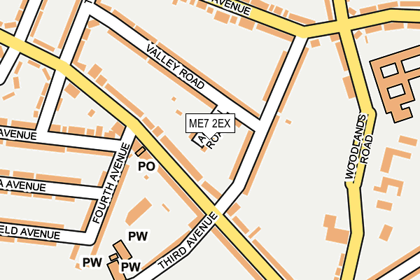 ME7 2EX map - OS OpenMap – Local (Ordnance Survey)