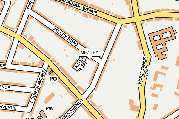 ME7 2EY map - OS OpenMap – Local (Ordnance Survey)