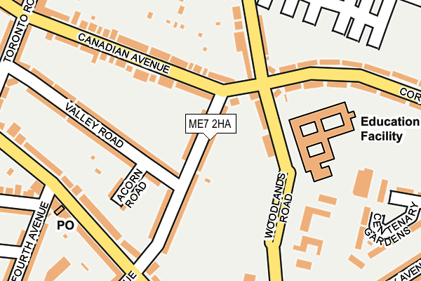 ME7 2HA map - OS OpenMap – Local (Ordnance Survey)
