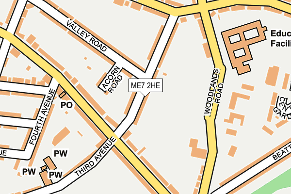 ME7 2HE map - OS OpenMap – Local (Ordnance Survey)