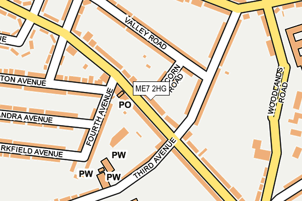 ME7 2HG map - OS OpenMap – Local (Ordnance Survey)