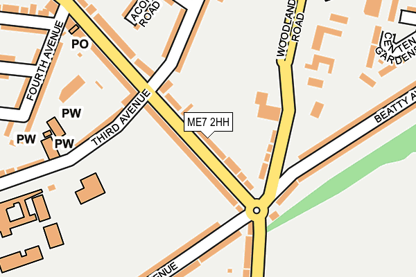 ME7 2HH map - OS OpenMap – Local (Ordnance Survey)