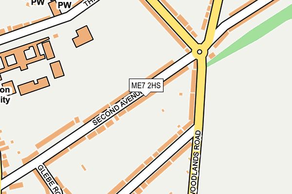 ME7 2HS map - OS OpenMap – Local (Ordnance Survey)