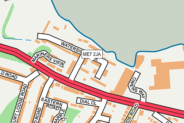 ME7 2JA map - OS OpenMap – Local (Ordnance Survey)