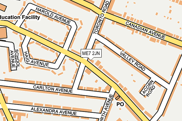 ME7 2JN map - OS OpenMap – Local (Ordnance Survey)