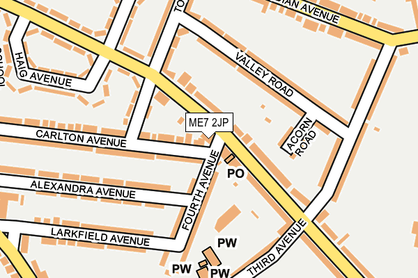 ME7 2JP map - OS OpenMap – Local (Ordnance Survey)