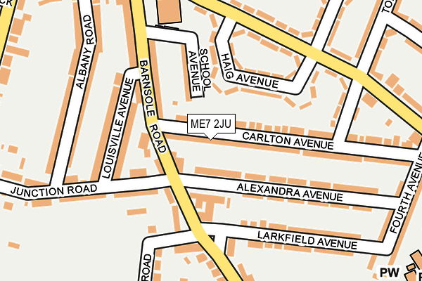 ME7 2JU map - OS OpenMap – Local (Ordnance Survey)