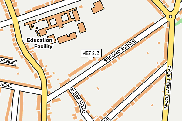 ME7 2JZ map - OS OpenMap – Local (Ordnance Survey)