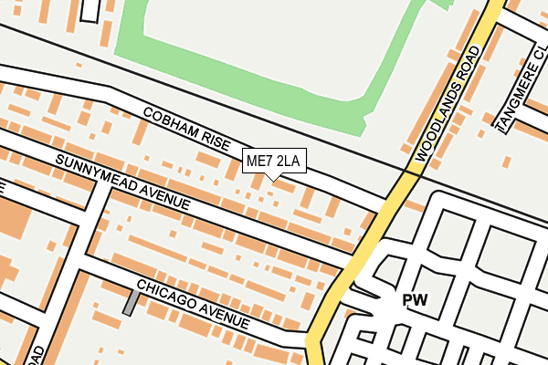 ME7 2LA map - OS OpenMap – Local (Ordnance Survey)