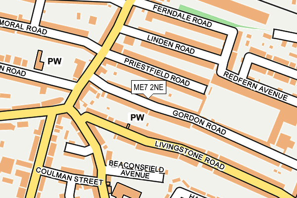 ME7 2NE map - OS OpenMap – Local (Ordnance Survey)