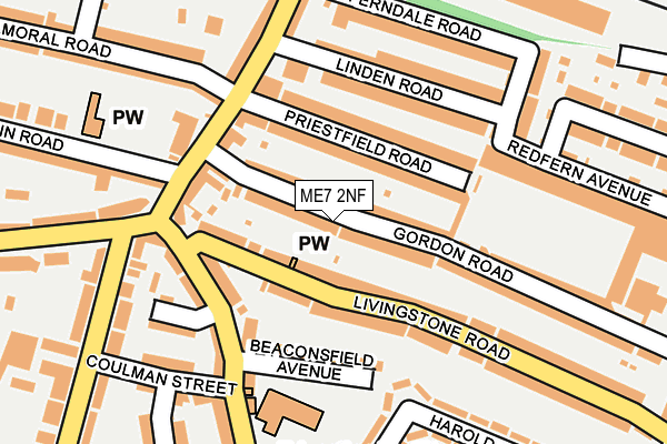 ME7 2NF map - OS OpenMap – Local (Ordnance Survey)