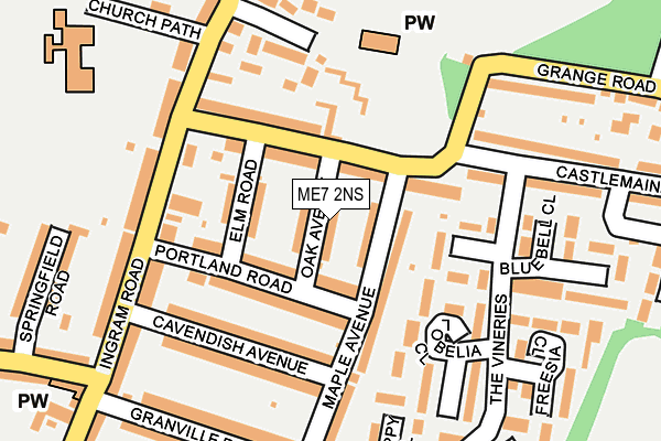 ME7 2NS map - OS OpenMap – Local (Ordnance Survey)