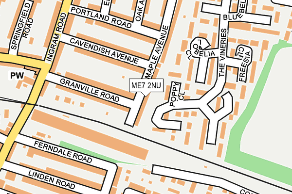ME7 2NU map - OS OpenMap – Local (Ordnance Survey)